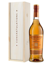 Glenmorangie Original Single Malt Whisky Congratulations Gift In Wooden Box