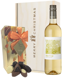 South African White Wine Christmas Wine and Chocolate Gift Box