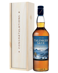Talisker Skye Single Malt Whisky Congratulations Gift In Wooden Box