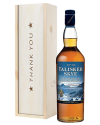 Talisker Skye Single Malt Whisky Thank You Gift In Wooden Box